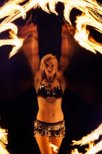 Orientalische Feuershow