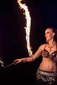 Orientalische Feuershow