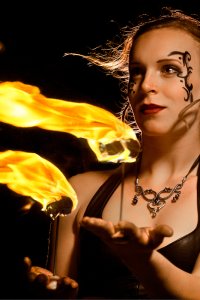 Orientalische Feuershow