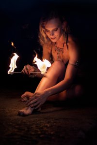 Orientalische Feuershow