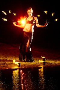 Orientalische Feuershow
